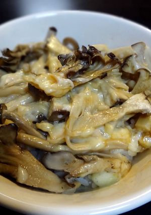 レンジで簡単！とろ〜りチーズのキノコ丼-レシピのメイン写真