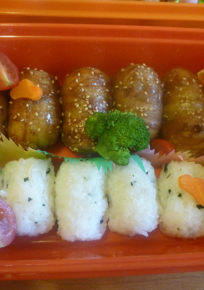 肉巻きおにぎり　前日に仕込もう♪-レシピのメイン写真