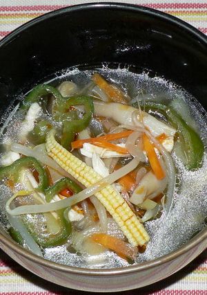 鶏むね肉と細切り野菜の中華スープ-レシピのメイン写真