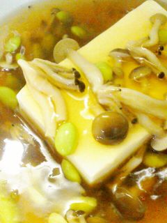 ☆枝豆とキノコのあんかけ豆腐☆-レシピのメイン写真