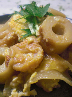 ちくわとお麩♬ほんのりすっぱい♫卵とじ-レシピのメイン写真