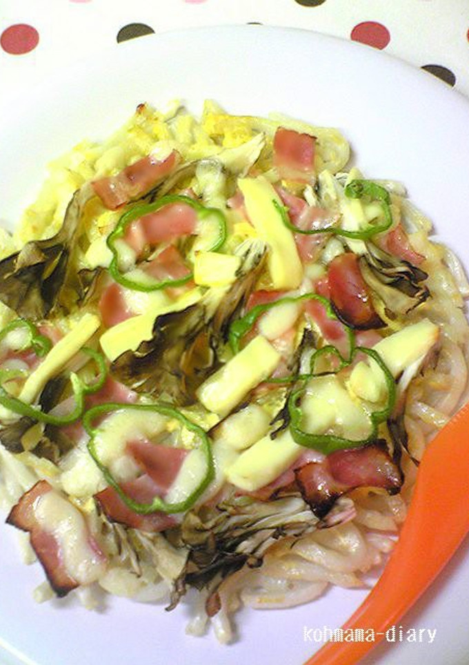コク旨☆和風うどんピザ*。*。*。*-レシピのメイン写真