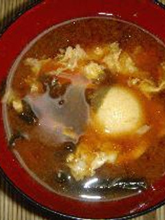 ☆わかめと目玉焼き味噌汁☆-レシピのメイン写真