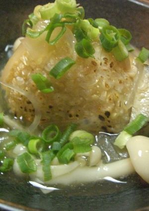 体に優しい焼きおにぎりキノコリゾット-レシピのメイン写真