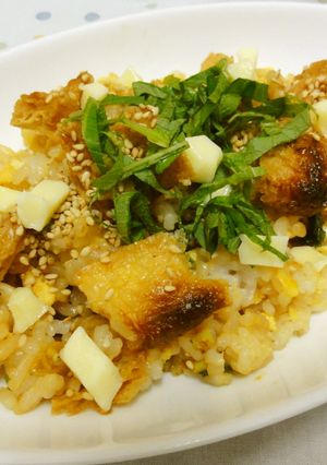 ランチに♪油あげと柚子葱チーズチャーハン-レシピのメイン写真