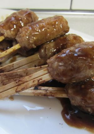 お弁当に！！照り焼き　和風ハンバーグ棒-レシピのメイン写真
