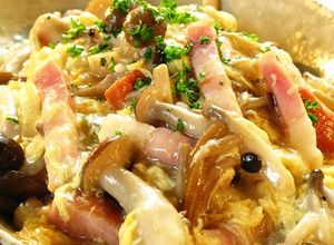 ●きのことベーコンのたまごあんかけご飯●-レシピのメイン写真