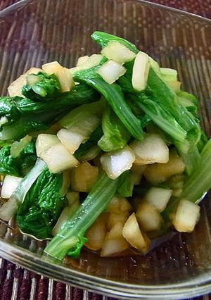 山東菜と玉ねぎの☆めんつゆ酢和え☆-レシピのメイン写真