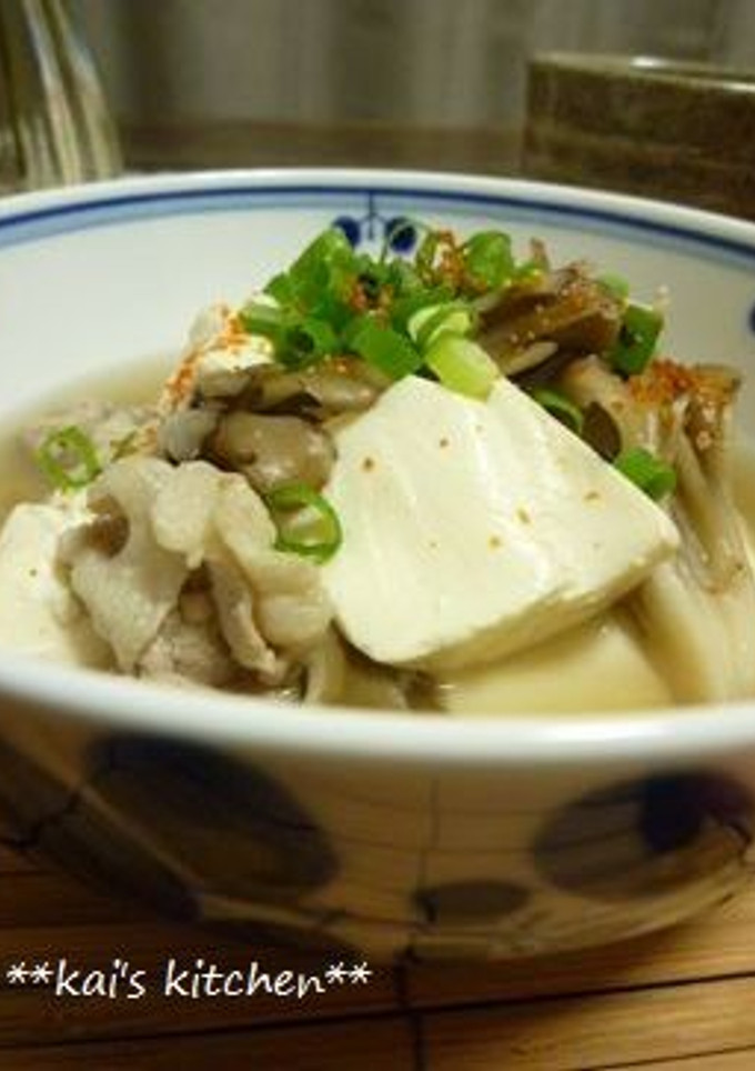 白だしで♪豆腐と舞茸の煮物-レシピのメイン写真