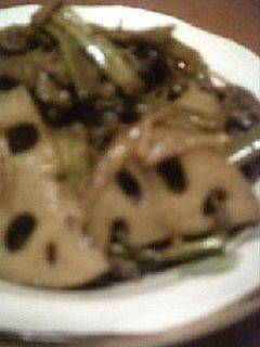 牛肉+レンコンの黒酢しぐれ煮-レシピのメイン写真
