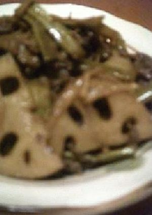 牛肉＋レンコンの黒酢しぐれ煮-レシピのメイン写真