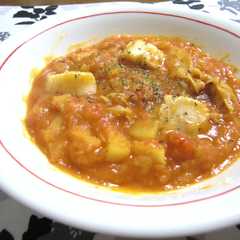 รูปของ じゃがいもとホタテのトマトソース♬