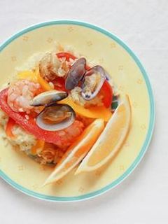 洋風魚介スープの素でシンプルパエリア。-レシピのメイン写真