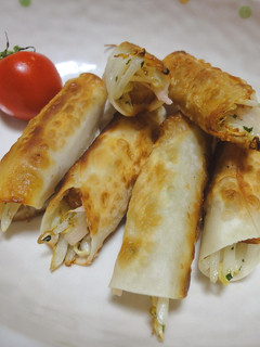 もやしと新生姜の餃子の皮巻き(薩摩揚げ)-レシピのメイン写真