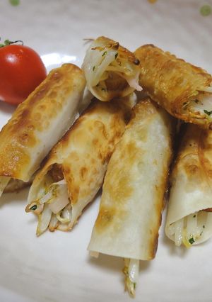 もやしと新生姜の餃子の皮巻き（薩摩揚げ）-レシピのメイン写真