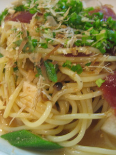 マグロとオクラと山芋の冷製パスタ-レシピのメイン写真