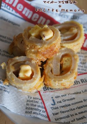 芋のおから蒟蒻チーズロール揚げ-レシピのメイン写真