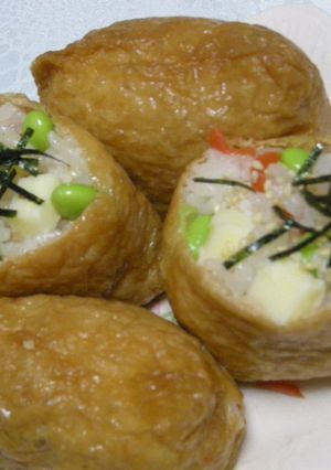 チーズと枝豆のいなり寿司-レシピのメイン写真