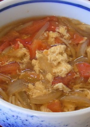 トマたま　にゅーめん（カペリーニ）-レシピのメイン写真