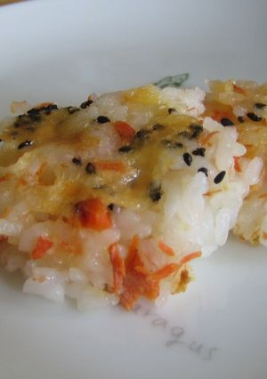 鮭ごはんお焼き-レシピのメイン写真