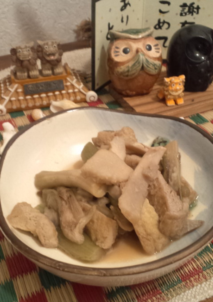 ずいきと油揚げの煮物-レシピのメイン写真