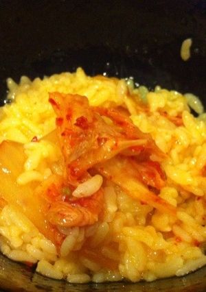 衝撃的美味しさ！キムチ入り卵かけご飯-レシピのメイン写真