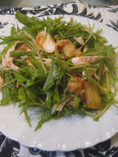 鶏ささ身と水菜のキムチ和え-レシピのメイン写真