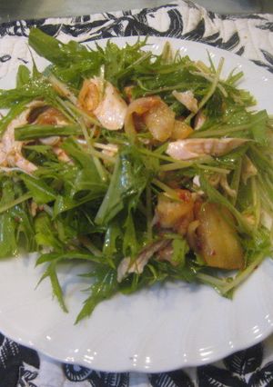 鶏ささ身と水菜のキムチ和え-レシピのメイン写真