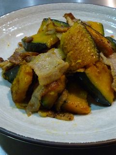 かぼちゃと豚肉の簡単炒め-レシピのメイン写真