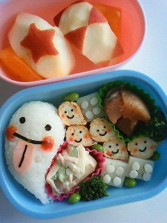 ハロウィン弁当!卵焼きで火の玉!-レシピのメイン写真