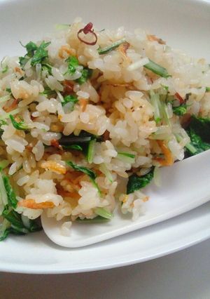 水菜と小えびの梅チャーハン-レシピのメイン写真