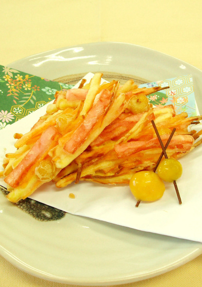 魚肉ソーセージとさつま芋のかき揚げ-レシピのメイン写真