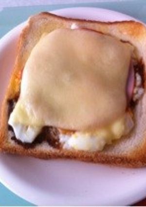 ゆで卵でエッグハムチーズトースト-レシピのメイン写真