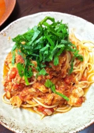 ツナとトマトのスパゲッティ-レシピのメイン写真