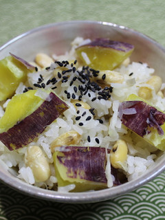 秋です。さつま芋・大豆・切干し大根ご飯-レシピのメイン写真