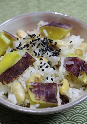 秋です。さつま芋・大豆・切干し大根ご飯-レシピのメイン写真