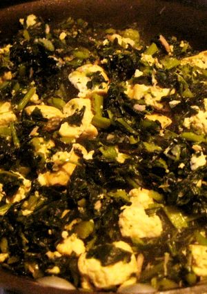 からし菜とツナ豆腐炒め-レシピのメイン写真