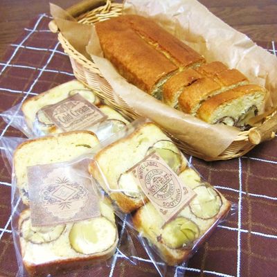 ともちゃん栗のパウンドケーキ 簡単！贅沢に！金時豆と栗のパウンドケーキ by テンテン