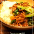 中華屋の味!麻婆風、豚と青梗菜の中華丼✿