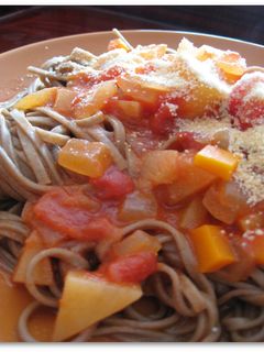 ミネストローネアレンジ✽トマト蕎麦-レシピのメイン写真