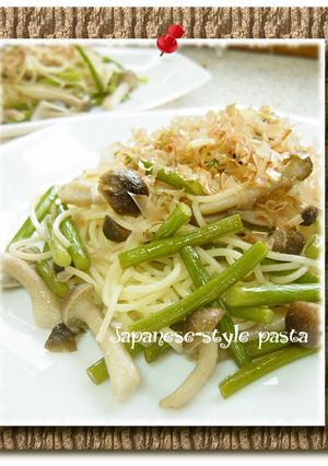 にんにくの芽＆きのこの和風パスタ-レシピのメイン写真