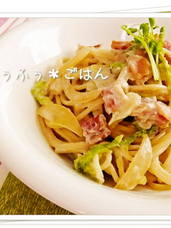 白菜のクリームパスタ-レシピのメイン写真