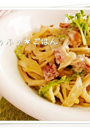 白菜のクリームパスタ-レシピのメイン写真
