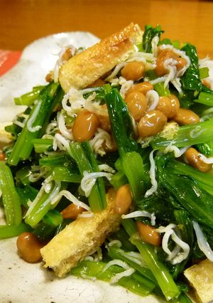カルシウム強化☆小松菜の納豆和え-レシピのメイン写真