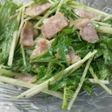 サッパリ水菜とベーコンの梅マヨサラダ