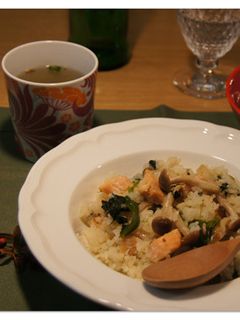 生米から作る「鮭としめじの秋ピラフ」-レシピのメイン写真