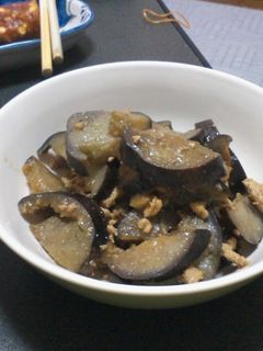 ナスと挽き肉のタレマヨ炒め♪-レシピのメイン写真