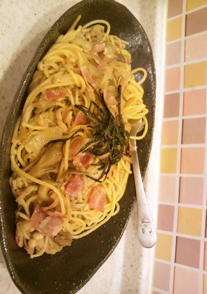 お店の味!!大好き舞茸♪和風醤油パスタ☆-レシピのメイン写真