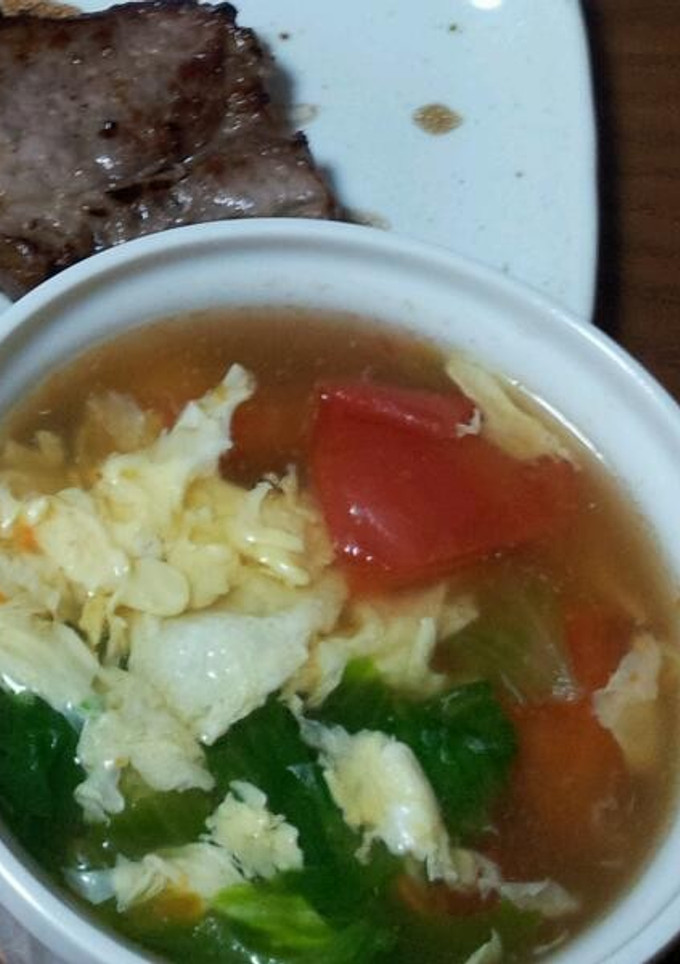 とろーり☆白菜とトマトとたまごのスープ☆-レシピのメイン写真