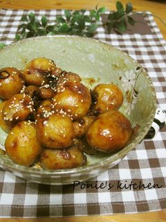 お弁当に♪新じゃがの甘辛煮☆ニンニク風味-レシピのメイン写真